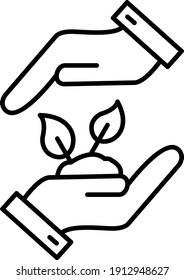 Vector Eco Friendly Outline Icon Design
