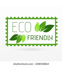vector eco friendly sticker illustration