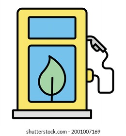 Vector Eco Gas Filled Outline Icon Design
