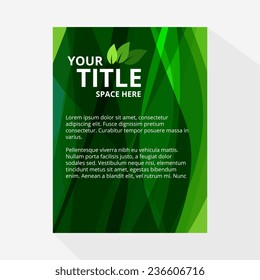 vector eco green brochure template design illustration