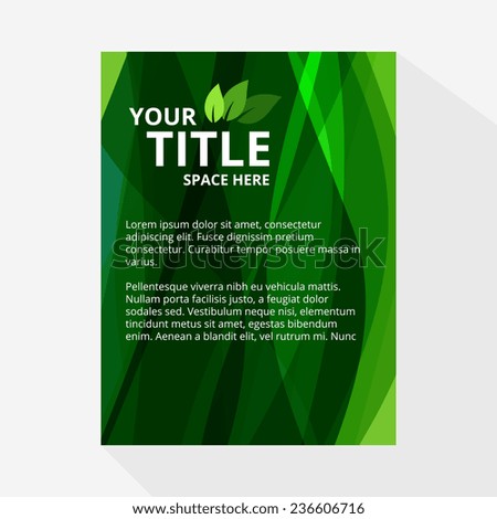 vector eco green brochure template design illustration