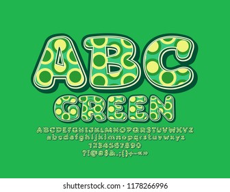 Vector Eco Green Children Alphabet Set Stock Vector (Royalty Free ...