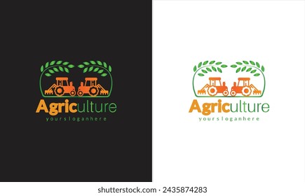 Vector eco green farm circle logo vector