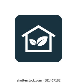 Vector eco home Icon