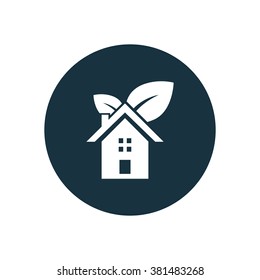 Vector eco home Icon