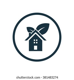 Vector eco home Icon