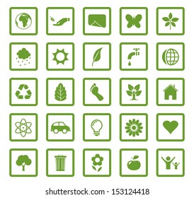 Vector eco icons set.