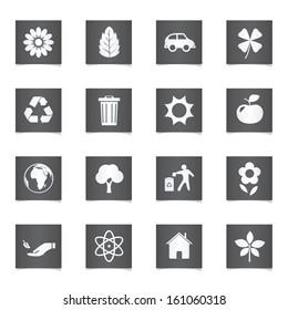 Vector eco icons set.