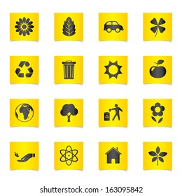 Vector eco icons set.
