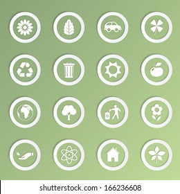 Vector eco icons set.