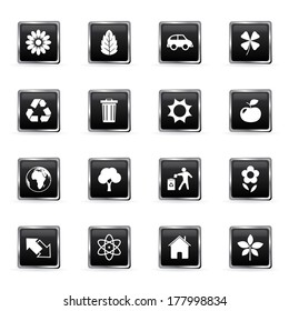 Vector eco icons set.