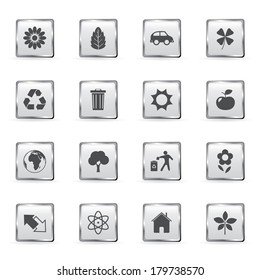 Vector eco icons set.