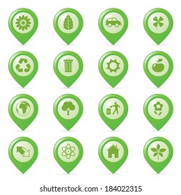 Vector eco icons set.