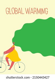 Vector eco illustration card for social poster, banner or card of saving the planet, human hands protect our earth.