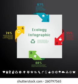 Vector eco infographic template.