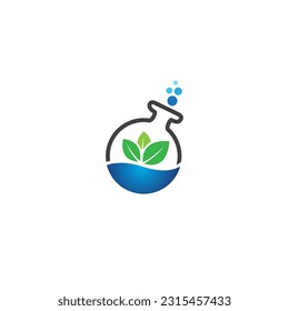Vector eco lab logo design concept.