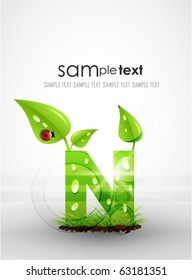 Vector eco letter. Environmental background