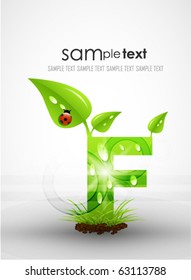 Vector eco letters. Environmental background