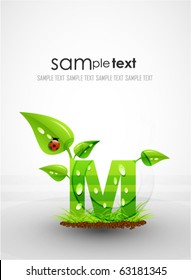 Vector eco letters. Environmental background