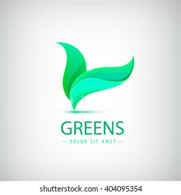 Vector eco logo, organic product, shop icon isolated