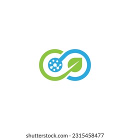 Vector eco nature infinity logo design