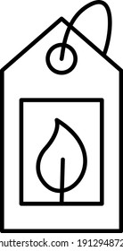 Diseño de icono de contorno de etiqueta ecológica de vectores

