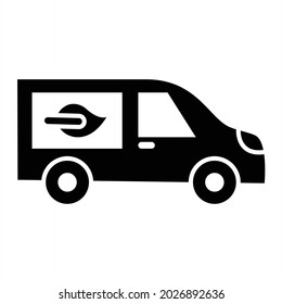 Vector Eco Transportation Glyph Icon Design
