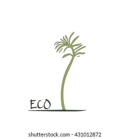 Vector eco tree (Can be used as texture for cards, invitations, DIY projects, web sites or for any other design) 
