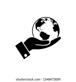 Vector eco world Icon, logo isolated on white background