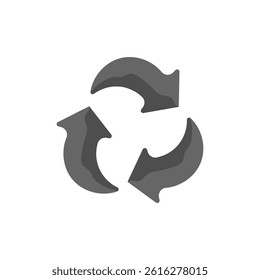 Vector eco-friendly design with leaf arrows and green living symbol shows recycling icon and sustainability logo for environmental awareness in modern minimal style with clean energy concept