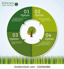 Vector eco-friendly template. Business template with place for your text. Effective corporate design.