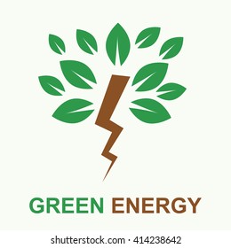 Vector of ecological energy logo symbol or icon