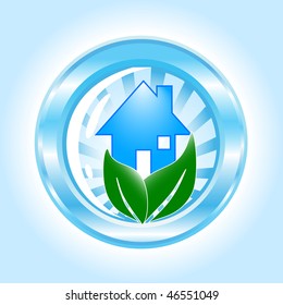 vector. ecological house icon