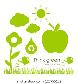 Vector ecological icons set