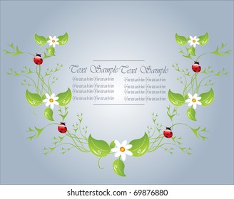 vector ecological template for greeting card
