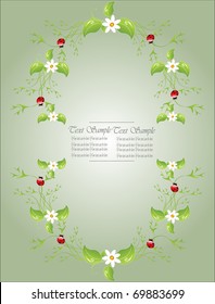vector ecological template for greeting card