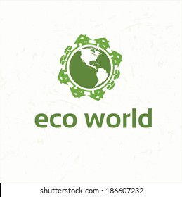 vector of ecological world and homes