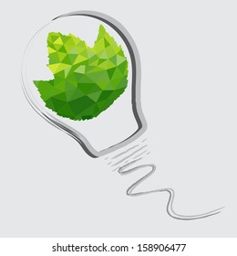 Vector ecology concept - bulb design