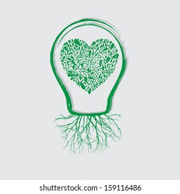 Vector ecology concept - bulb design