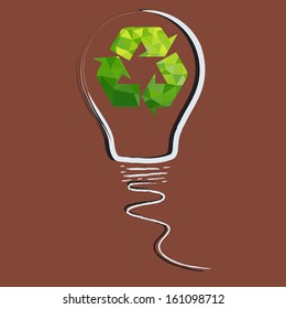 Vector ecology concept - bulb design