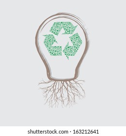 Vector ecology concept - bulb design