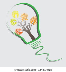 Vector ecology concept - bulb design