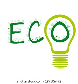 Vector ecology concept - bulb design