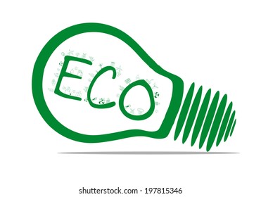 Vector ecology concept - bulb design