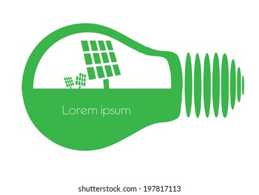 Vector ecology concept - bulb design