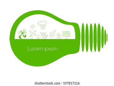 Vector ecology concept - bulb design