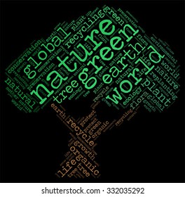 Vector  of ecology concept in modern word cloud.