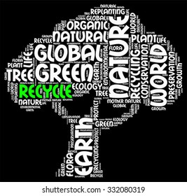 Vector of ecology concept in modern word cloud