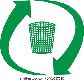 Vector ecology concept with recycle signs and symbols