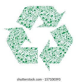 Vector ecology concept - recycled  design  